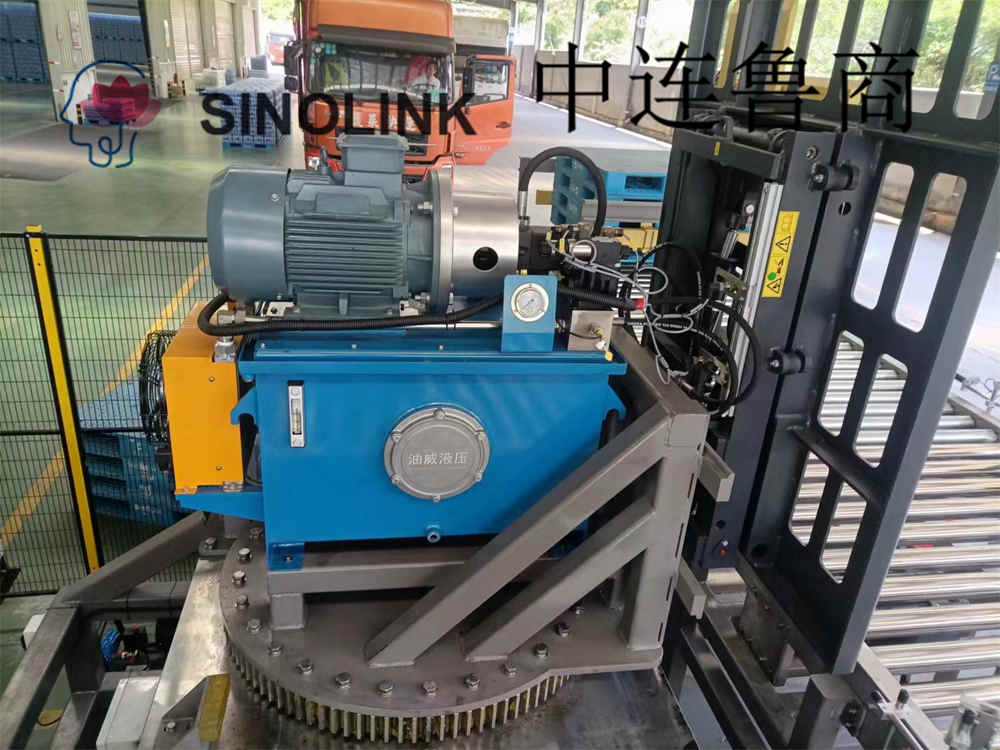 Pusher de separação de carga paletizada totalmente automática