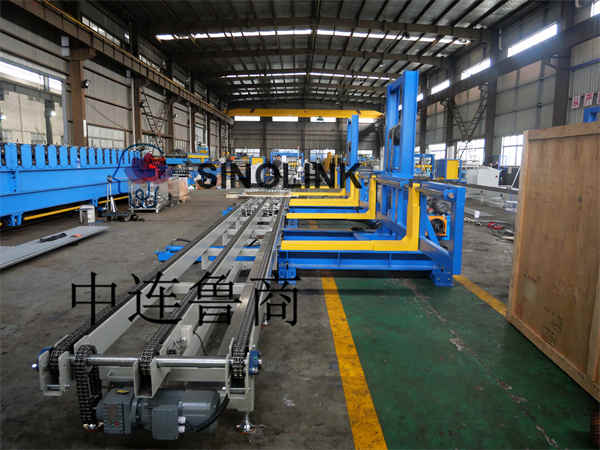 Materiais de construção de telha de aço colorida totalmente automática (placa de perfil) ou paletizador/empilhador de mercadorias de paletes