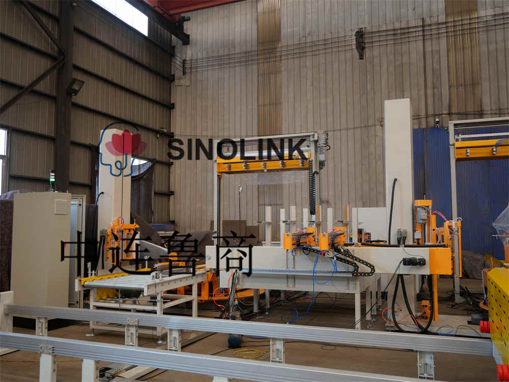 Máquina de embalagem on-line de palete de proteção de canto de papel estendida automática