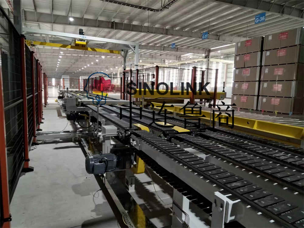 Placa de gesso (placas de construção, placa artificial, etc.) Sistema de embalagem de embalagem totalmente automático de seis lados