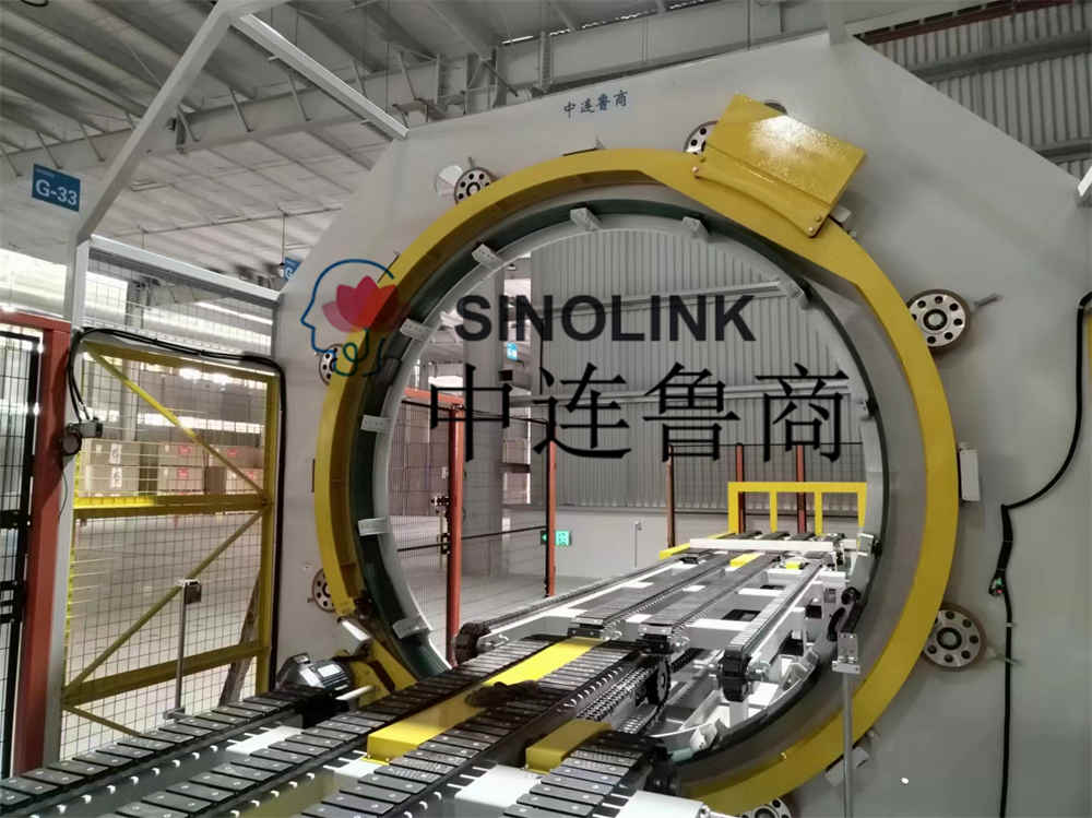 Placa de gesso (placas de construção, placa artificial, etc.) Sistema de embalagem totalmente automático de seis lados Placa de gesso (placas de construção, placa artificial, etc.) Sistema de embalagem de embalagem totalmente automático de seis lados