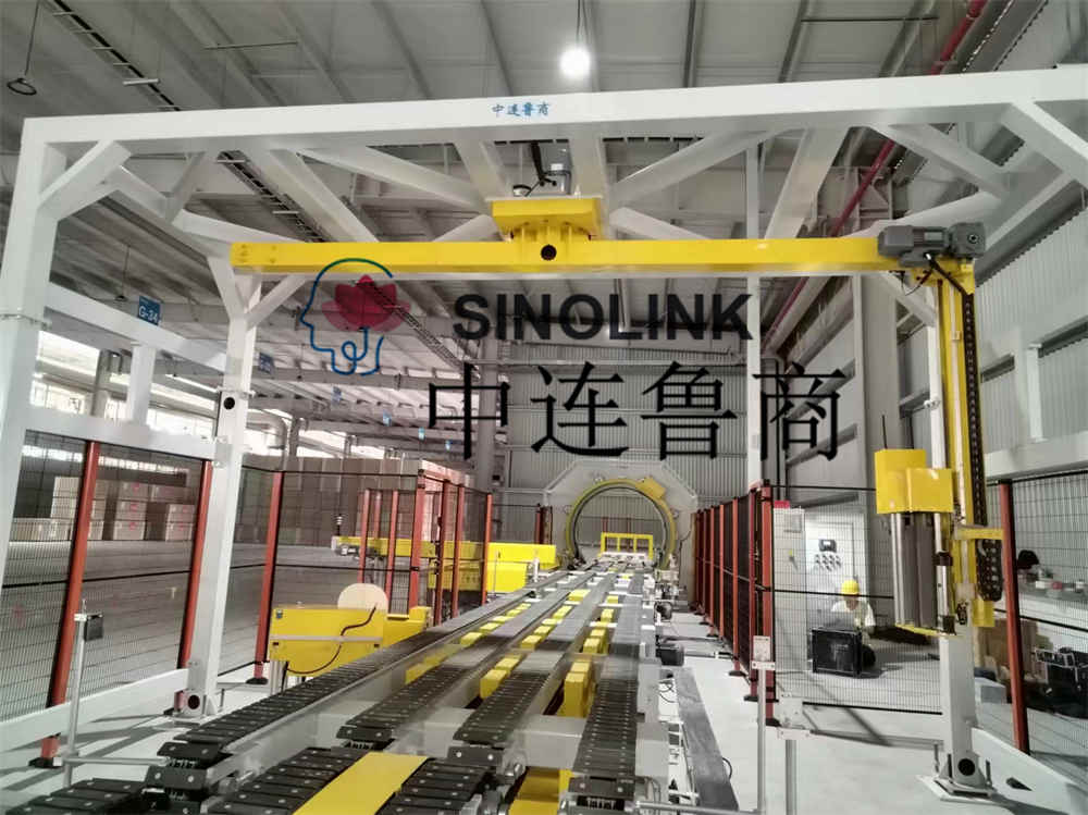 Placa de gesso (placas de construção, placa artificial, etc.) Sistema de embalagem de embalagem totalmente automático de seis lados Placa de gesso (placas de construção, placa artificial, etc.) Sistema de embalagem de embalagem totalmente automático de seis lados