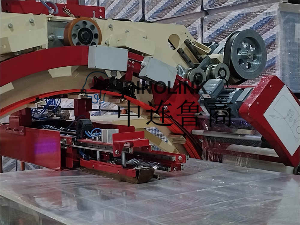 Máquina de embalagem pré-estrech de seis lados automática para materiais de construção de placas