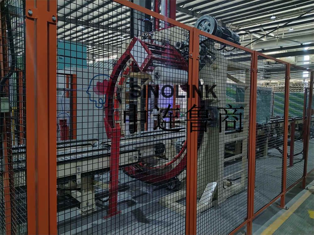 Máquina de embalagem pré-estrech de seis lados automática para materiais de construção de placas