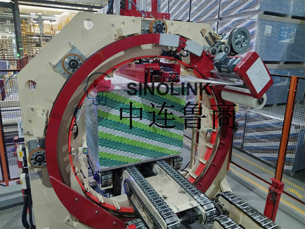 Máquina de embalagem pré-estrech de seis lados automática para materiais de construção de placas