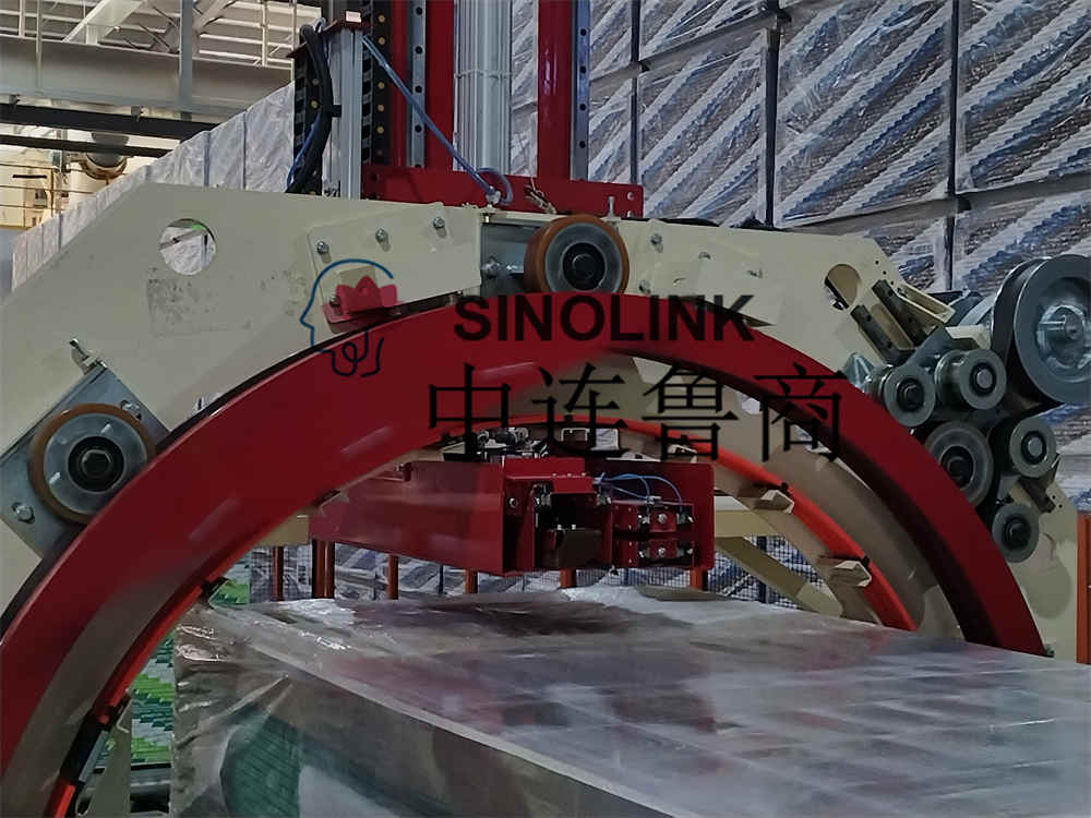 Máquina de embalagem pré-estrech de seis lados automática para materiais de construção de placas